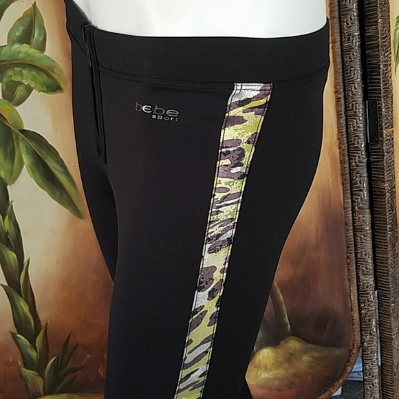 EUC! Bebe Sport Spandex zip up leggings - Picture 7 of 11